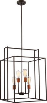 Lake Four Light Pendant in Forest Bronze / Copper Accents (72|60-5853)