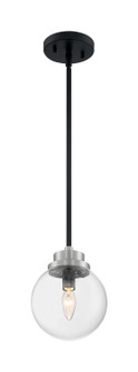 Axis One Light Pendant in Matte Black / Brushed Nickel Accents (72|60-7131)
