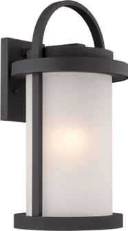 Willis LED Wall Sconce in Textured Black / Antique White Glass (72|62-652)