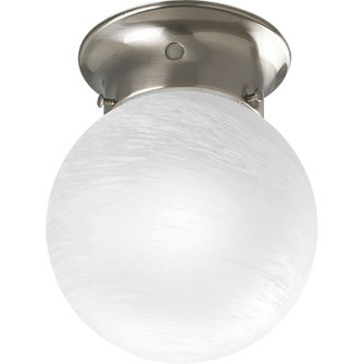 Globe - Alabaster One Light Flush Mount in Brushed Nickel (54|P3401-09)