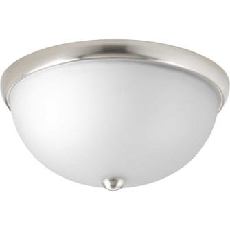 Etched Glass Dome Two Light Flush Mount in Brushed Nickel (54|P350044-009)