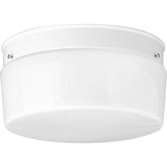 White Glass Two Light Flush Mount in White (54|P3520-30)