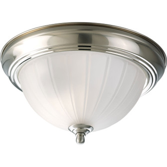 Melon Glass One Light Flush Mount in Brushed Nickel (54|P3816-09)