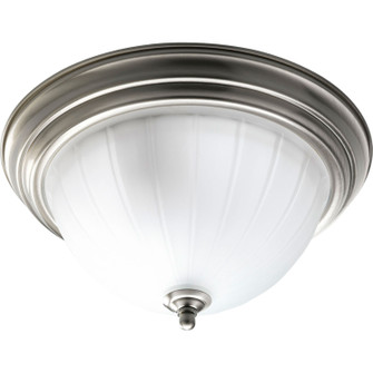 Melon Glass Two Light Flush Mount in Brushed Nickel (54|P3817-09)