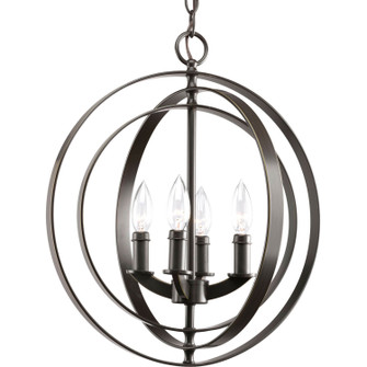 Equinox Four Light Foyer Pendant in Antique Bronze (54|P3827-20)