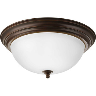Dome Glass - Etched Three Light Flush Mount in Antique Bronze (54|P3926-20ET)