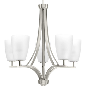 Leap Five Light Chandelier in Brushed Nickel (54|P400043-009)