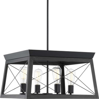 Briarwood Four Light Chandelier in Textured Black (54|P400047-031)