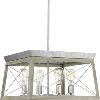 Briarwood Four Light Chandelier in Galvanized Finish (54|P400047-141)