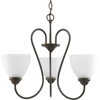 Heart Three Light Chandelier in Antique Bronze (54|P4664-20)