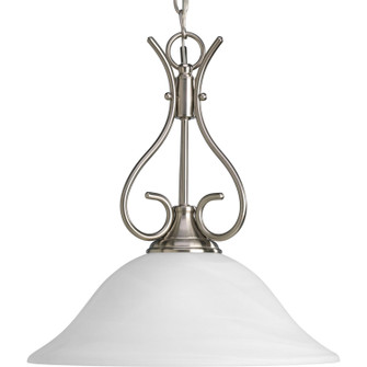 Alabaster Glass One Light Pendant in Brushed Nickel (54|P5091-09)