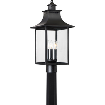 Chancellor Three Light Outdoor Post Lantern in Mystic Black (10|CCR9010K)
