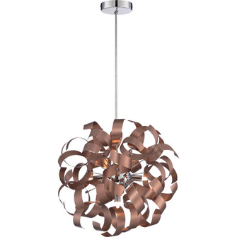 Ribbons Five Light Pendant in Satin Copper (10|RBN2817SG)