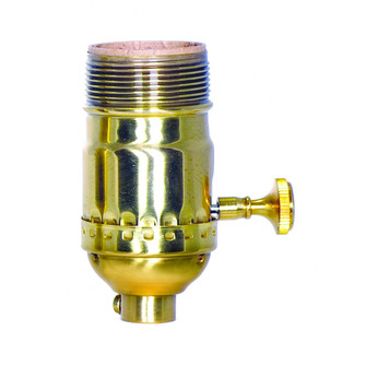 On-Off Turn Knob Socket With Removable Knob in Polished Brass (230|80-1040)