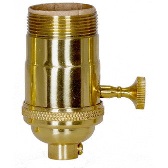 On-Off Turn Knob Socket in Polished Brass (230|80-1060)