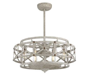 Colonade Six Light Fan D`lier in Provence with Gold Accents (51|34-FD-123-155)