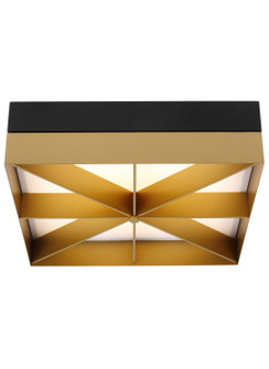 Loom LED Flush Mount in Black/Gold (182|700FMLMOBG-LED930-277)