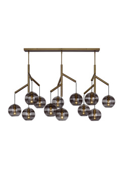 Sedona 12 Light Chandelier in Aged Brass (182|700SDNMPL3KR)