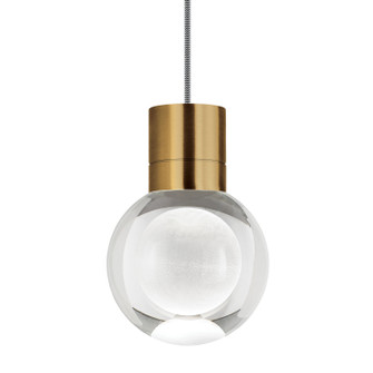 Mina LED Pendant in Aged Brass (182|700TDMINAP1CIR-LED922)