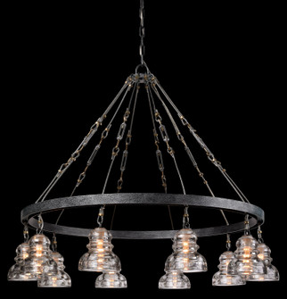 Menlo Park Ten Light Chandelier in Old Silver (67|F3137)