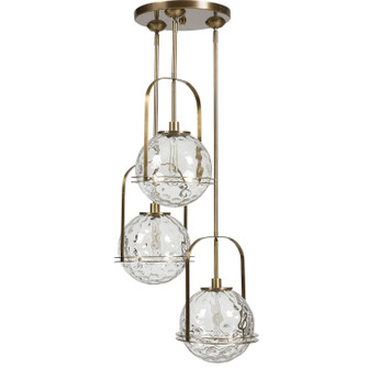 Mimas Three Light Pendant in Antique Brass (52|21541)