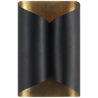 Selfoss Two Light Wall Sconce in Black and Brass (268|ARN 2036BLK)