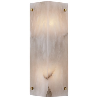 Clayton LED Wall Sconce in Alabster and Hand-Rubbed Antique Brass (268|ARN 2043ALB)