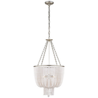 Jacqueline Four Light Chandelier in Burnished Silver Leaf (268|ARN 5102BSL-WG)