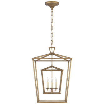 Darlana Double Cage Three Light Lantern in Gilded Iron (268|CHC 2178GI)