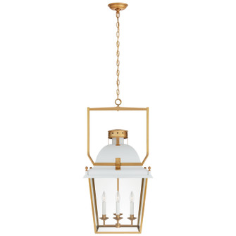 Coventry Four Light Lantern in Matte White and Antique-Burnished Brass (268|CHC 5109WHT/AB-CG)