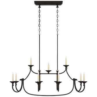 Flemish 11 Light Linear Pendant in Aged Iron (268|CHC 5495AI)