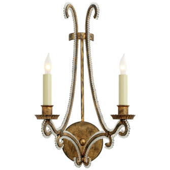 Oslo Two Light Wall Sconce in Gilded Iron (268|CHD 2550GI-CG)