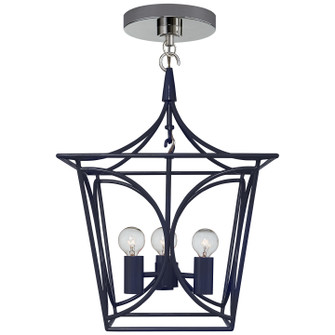 Cavanagh Four Light Mini Lantern in French Navy and Polished Nickel (268|KS 5143NVY/PN)