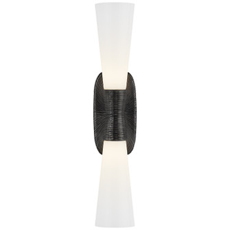 Utopia Two Light Bath Sconce in Aged Iron (268|KW 2048AI-WG)