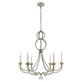 Milan Six Light Chandelier in Venetian Silver (268|NW 5031VS)