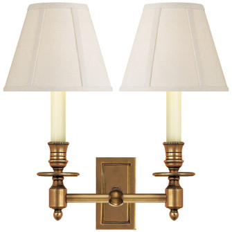 French Library Two Light Wall Sconce in Hand-Rubbed Antique Brass (268|S 2212HAB-L)