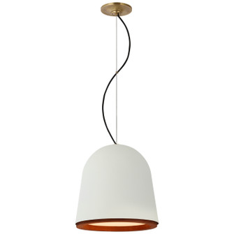 Murphy LED Pendant in Plaster White and Dark Teak (268|S 5125PW)