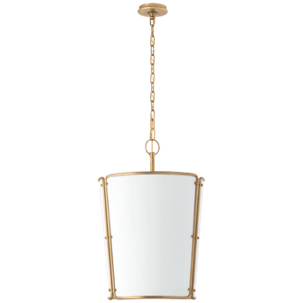 Hastings Three Light Pendant in Hand-Rubbed Antique Brass (268|S 5647HAB-WHT)