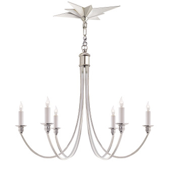 Venetian Six Light Chandelier in Polished Nickel (268|SC 5001PN)