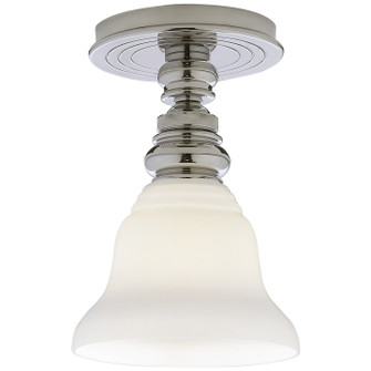 Boston One Light Flush Mount in Polished Nickel (268|SL 5001PN/SLEG-WG)