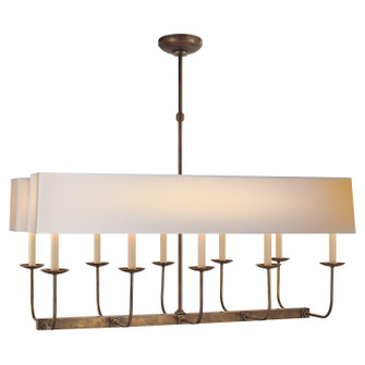 Linear Branched Ten Light Chandelier in Hand-Rubbed Antique Brass (268|SL 5863HAB-NP2)