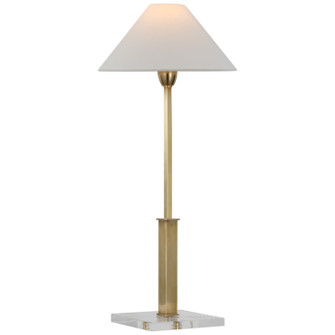 Asher LED Table Lamp in Hand-Rubbed Antique Brass and Crystal (268|SP 3510HAB/CG-L)