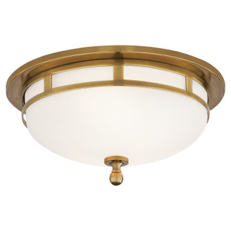 Openwork Two Light Flush Mount in Hand-Rubbed Antique Brass (268|SS 4010HAB-FG)