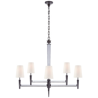 Lyra Eight Light Chandelier in Bronze and Crystal (268|TOB 5943BZ-L)