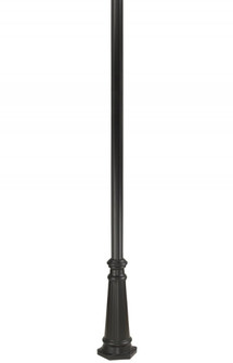 Residential Posts 6` Surface Post w/Decorative Base in Black (301|C6P2-BK)