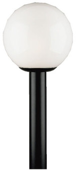 Polycarbonate with White Acrylic Globe One Light Post Top Fixture in Black (88|6686100)