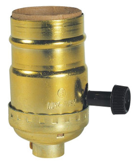 Turn-Knob Socket 2-Circuit Turn-Knob Socket in Brass-Plated (88|7042100)