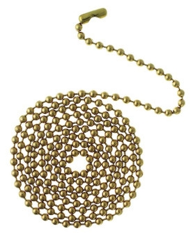 Beaded Chain 1 Ft. Beaded Chain with Connector in Solid Brass (88|7701200)
