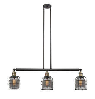 Franklin Restoration Three Light Island Pendant in Black Antique Brass (405|213-BAB-G53-CE)