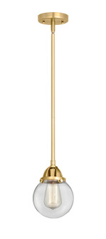 Nouveau 2 One Light Mini Pendant in Satin Gold (405|288-1S-SG-G202-6)